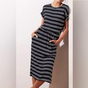 Banana Republic Striped Midi Dress‎ | XS Petite